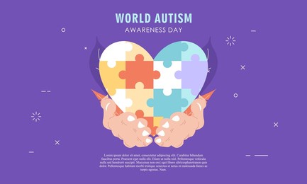 world autism awareness day illustration vector