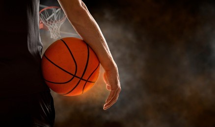 basketball player. sports banner. horizontal copy space background
