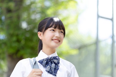 portrait of junior high school student