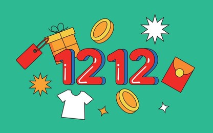 acid online shopping linear symbol activity poster e-commerce shopping promotion illustration