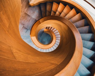 spiral staircase wooden texture architecture details abstract background