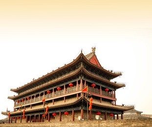 fortifications of xian (sian, xi'an) an ancient capital of china-- represent one of the oldest and best preserved chinese city walls
