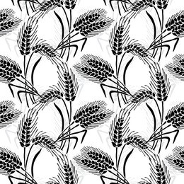 elegant seamless pattern with hand drawn decorative wheat, design elements. floral pattern for wedding invitations, greeting cards, scrapbooking, print, gift wrap, manufacturing.
