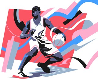 basketball player preparing to make a shoot