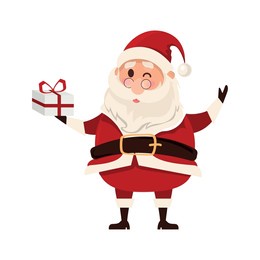 santa claus with gift icon