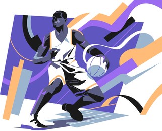 basketball player preparing to make a shoot