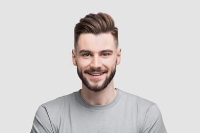 smiling man studio portrait isolated