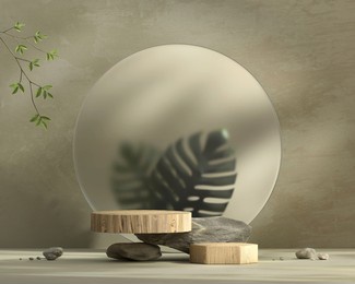 3d rendering abstract platform podium product presentation backdrop