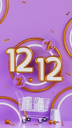 3d render 12 12 sale podium background