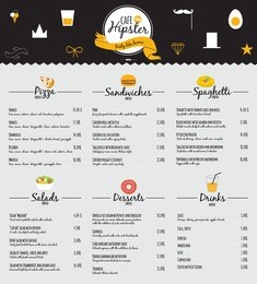 big set of restaurant and cafe menu design, template design in vector. cooking frames, labels and graphic elements in hipster style design. vintage-styled illustration. fast food.