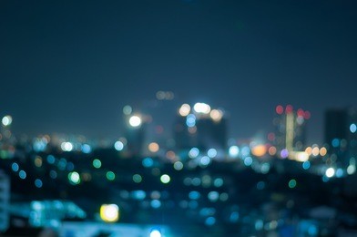 defocused abstract city night lights background