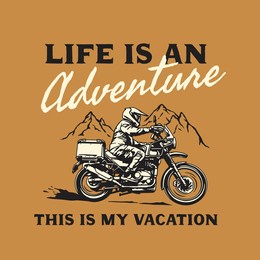 vintage illustration adventure garage motorcycle club logo