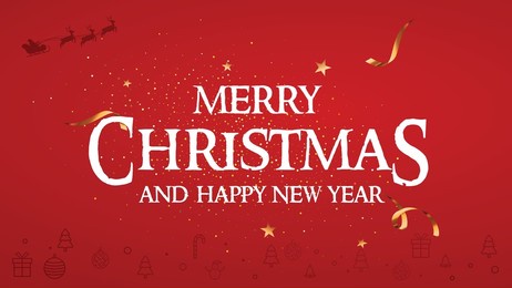 white lettering christmas greetings on red paper merry christmas 2022
