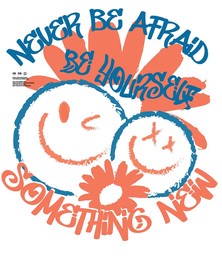 slogan text with daisy flowers and spray for t-shirt graphics, banner, fashion prints, slogan tees, stickers, flyer, posters and other creative uses