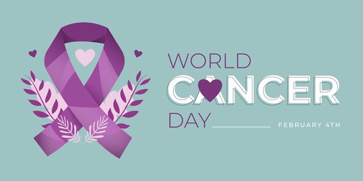 world cancer day 4 february poster or banner background. illustration. eps 10.
