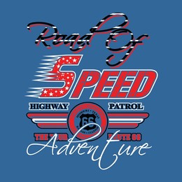 spees route 66 lettering hands typography graphic design in vector illustration