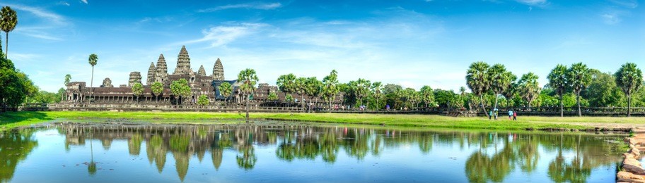 angkor wat, cambodia in panorama view
