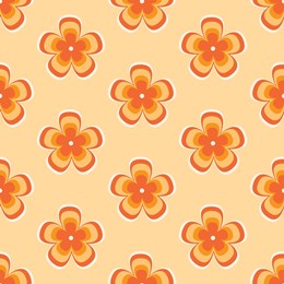daisy flower burst 70s retro fun funky cute y2k 90s burst trendy background wallpaper seamless pattern