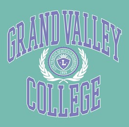 college print for sweatshirt, t-shirt print and other uses.