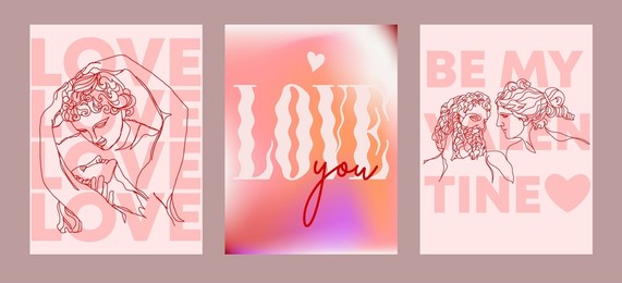 posters, valentines day greetings, vector illustration of a couple in love. flyers, invitation, poster, brochure, banner.