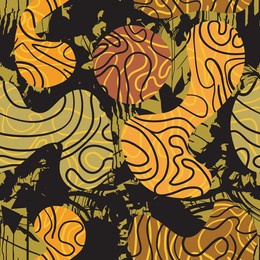 abstract hand drawn geometric seamless print pattern.