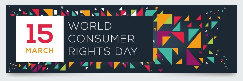 creative design for (world consumer rights day), 15 march, vector illustration.