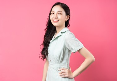 portrait of an asian woman with a confident look	