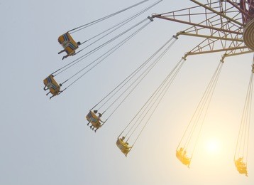flying swing in theme park