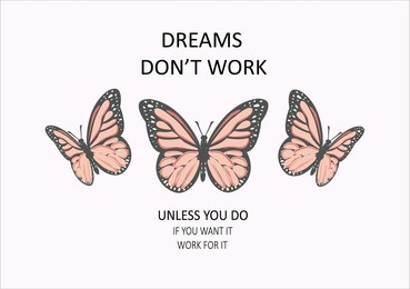 butterfly vector quote hand drawn