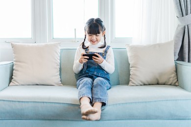 portrait of a girl using a phone