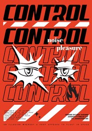 control text with eye vector design for tee and poster