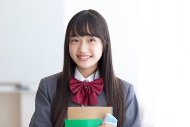 portrait of junior high school student