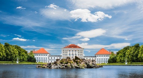 nymphenburg castle grounds in munich, germany