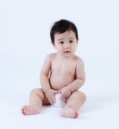 thai baby sitting isolated  