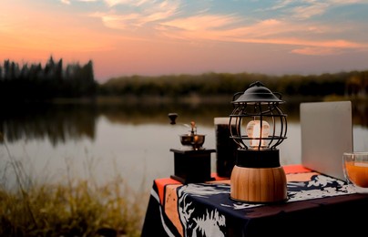 travel and camping at natural park. family outdoor activity and journey lifestyle on holiday.