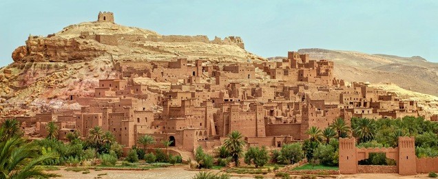 kasbah ait benhaddou, traditional berber clay ksar, morocco