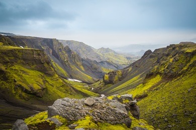 panorama mountain national park tosmork. iceland.