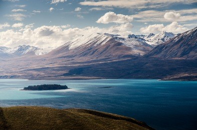 amazing landscapes viewed from tekapo observatory, new zealand