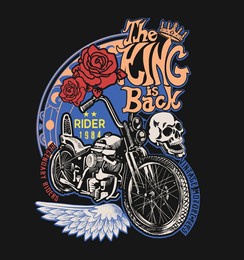 chopper custom bike style vintage vector illustration