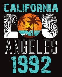 los angeles california summer concept with palm trees t shirt design. summer t shirt design. 