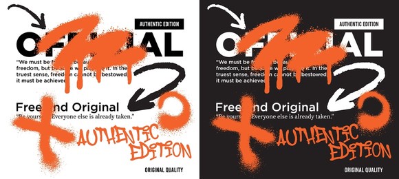 urban typography hipster street art graffiti slogan print with neon spray effect for graphic tee t shirt - vector