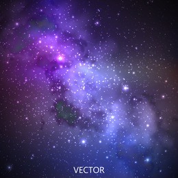 abstract vector background with night sky and stars. illustration of outer space and milky way