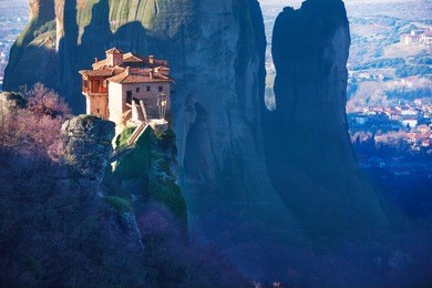amazing photo of the holy rousanou monastery