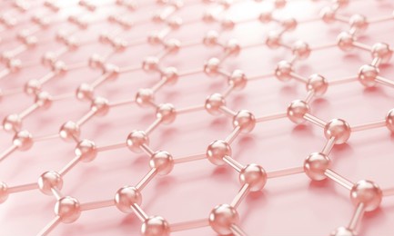 skin cell. serum molecules through the skin layer and reduce up saggy skin of the skin cell. 3d rendering.
