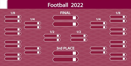 football. tournament bracket. football results table, participating to the final championship knockout. vector illustration