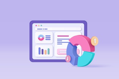 leadership for successful new idea. excellent business graph on background. under creative solution concept in 3d vector render on white background. 3d goal for business, bank, finance, investment