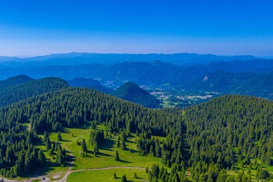 rhodopes mountains surrounding pamporovo village in bulgaria during summer