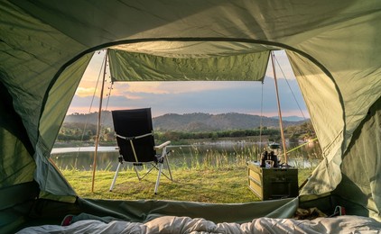 travel and camping at natural park. family outdoor activity and journey lifestyle on holiday.