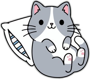 cute cat vector illustration art 