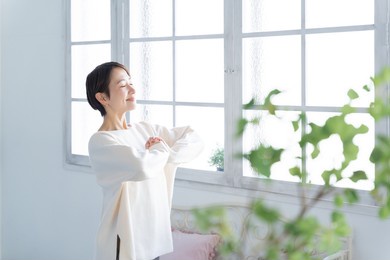 asian woman with a smile